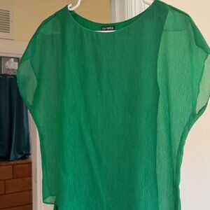 Green Express Blouse w/ Sparkles